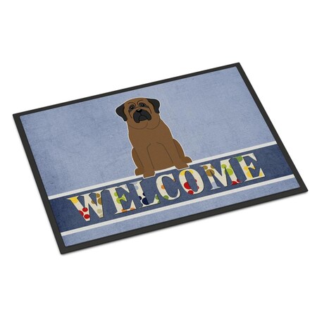 Carolines Treasures 18 x 27 in. Bullmastiff Welcome Indoor or Outdoor Mat BB5665MAT